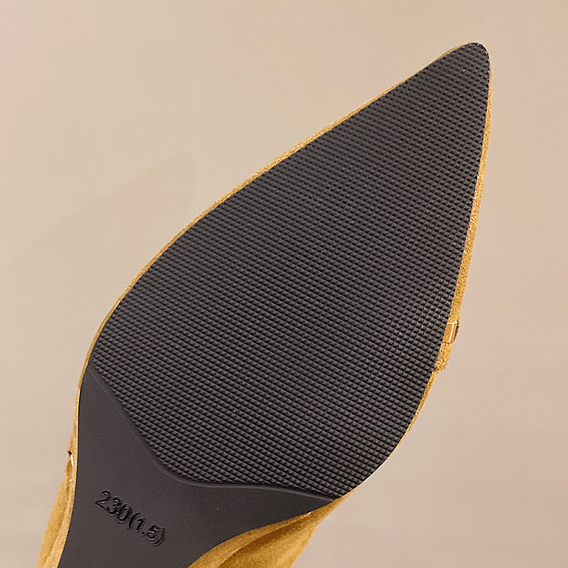Arrivée d'été British Style Mode confortable pointe pointe talon talon retour zipper Slim A