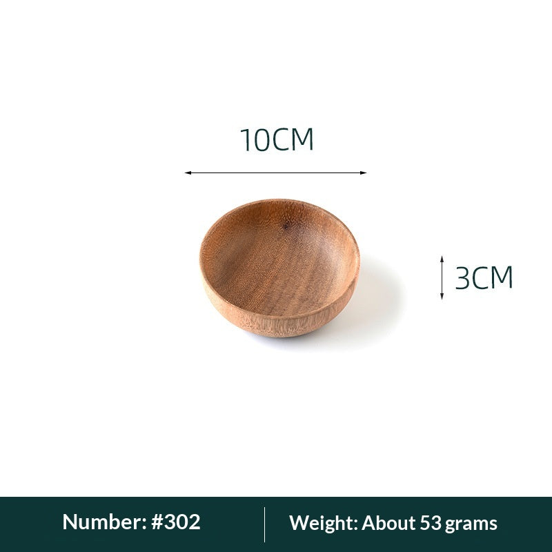 Approvisionnement direct en usine Acacia Saucer en bois massif Restaurant Plateau de fruits