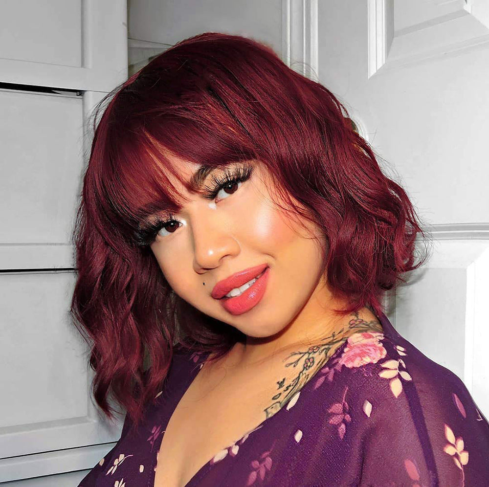 Femmes Short Curly Synthetic Bob Wig