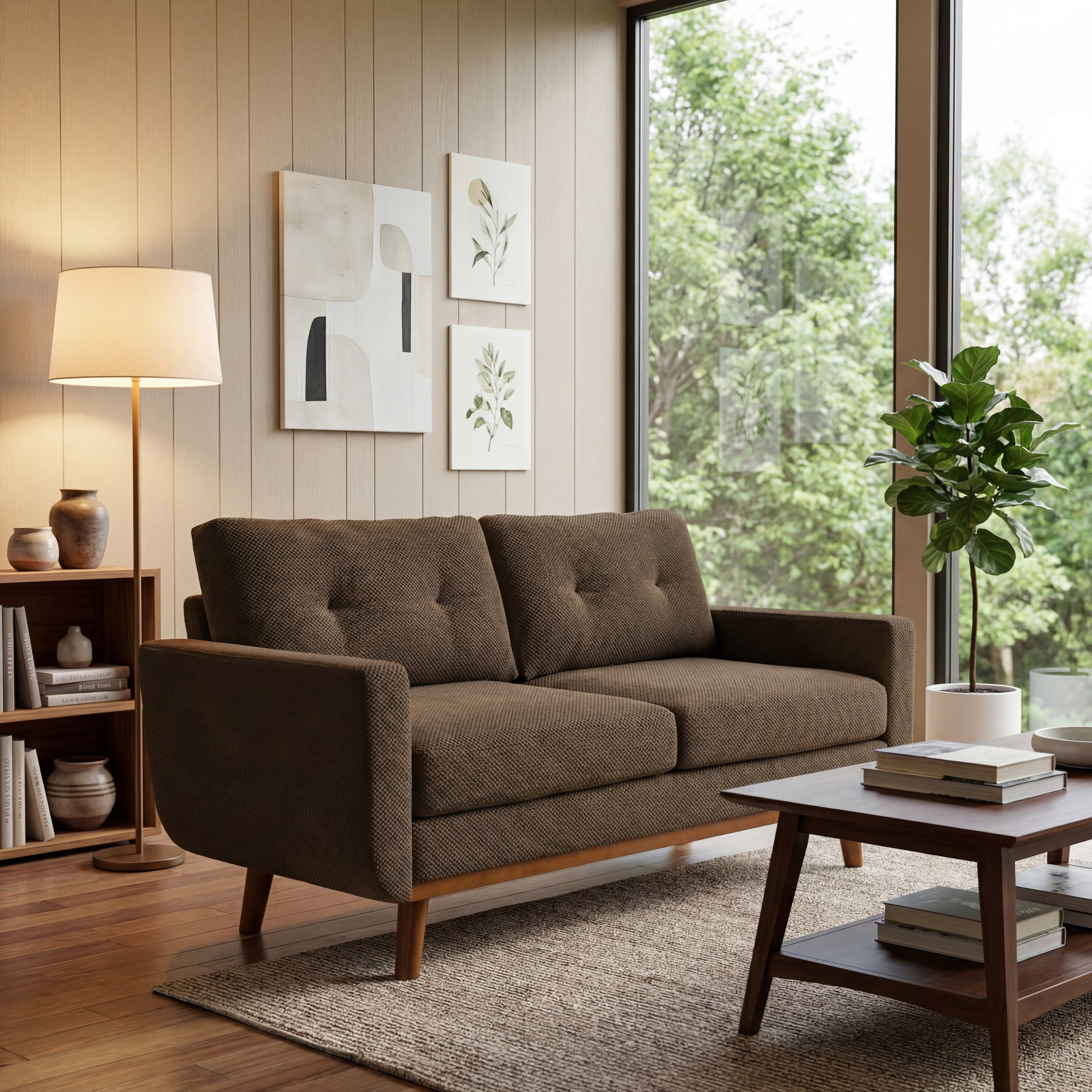 Canapé moderne minimaliste à deux places de 65 pouces