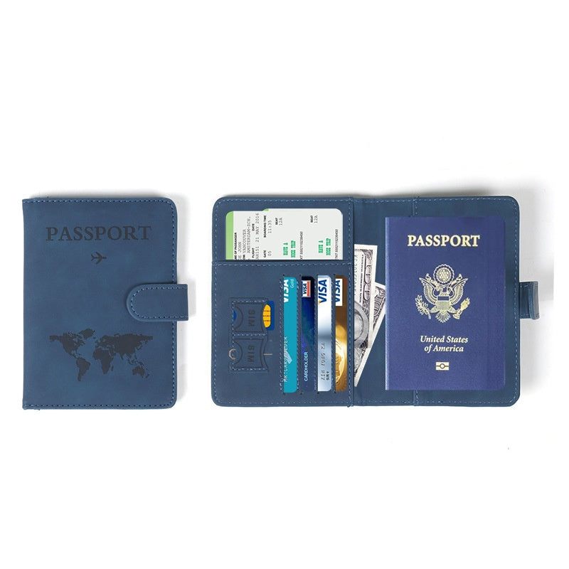 Carte de l'étui en cuir Porte-passeport Porte-cartes International Sac Organisateur
