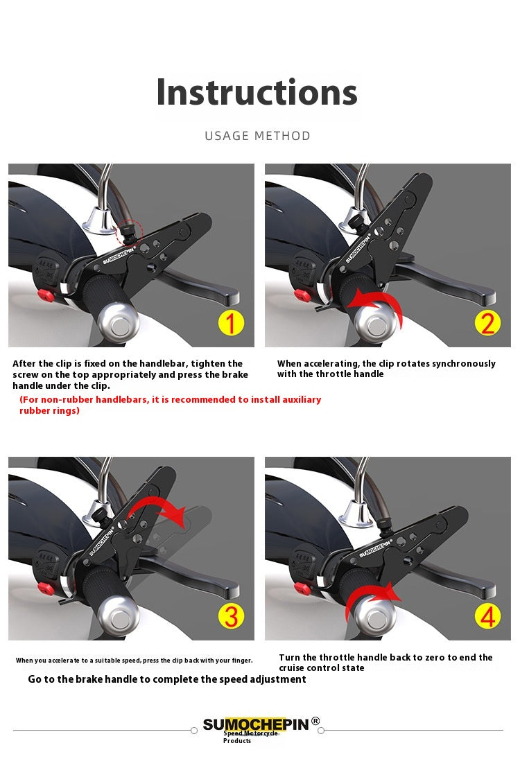 Contrôlateur électrique de contrôle de vitesse de moto Clip porte-support auxiliaire Aluminiu
