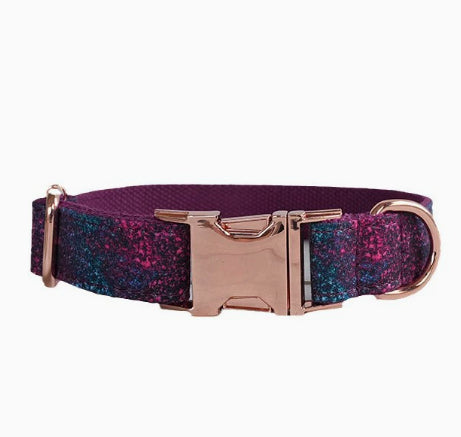 Plongée-dans-le-dark forêt collier chien Pet fournitures d'exportation laisse Set rose or boucle
