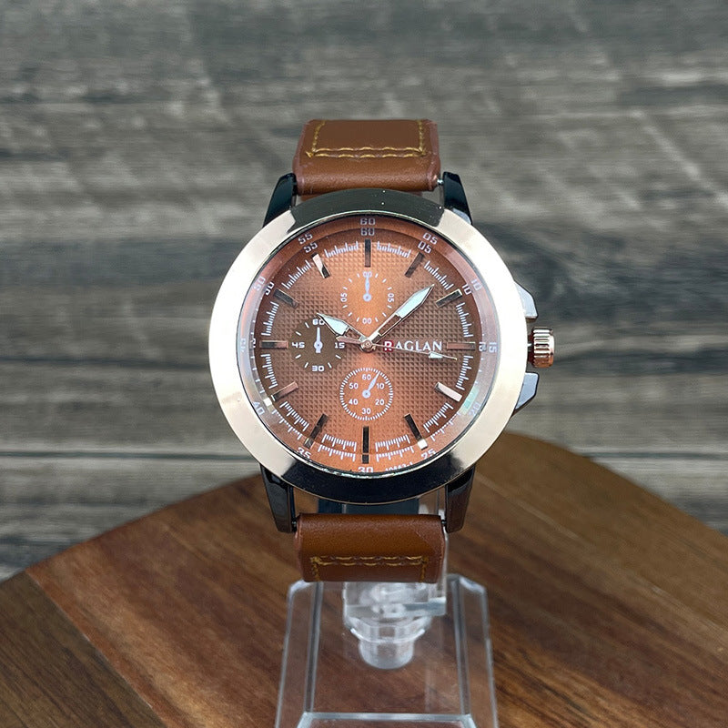 Montre homme de style rétro à trois yeux