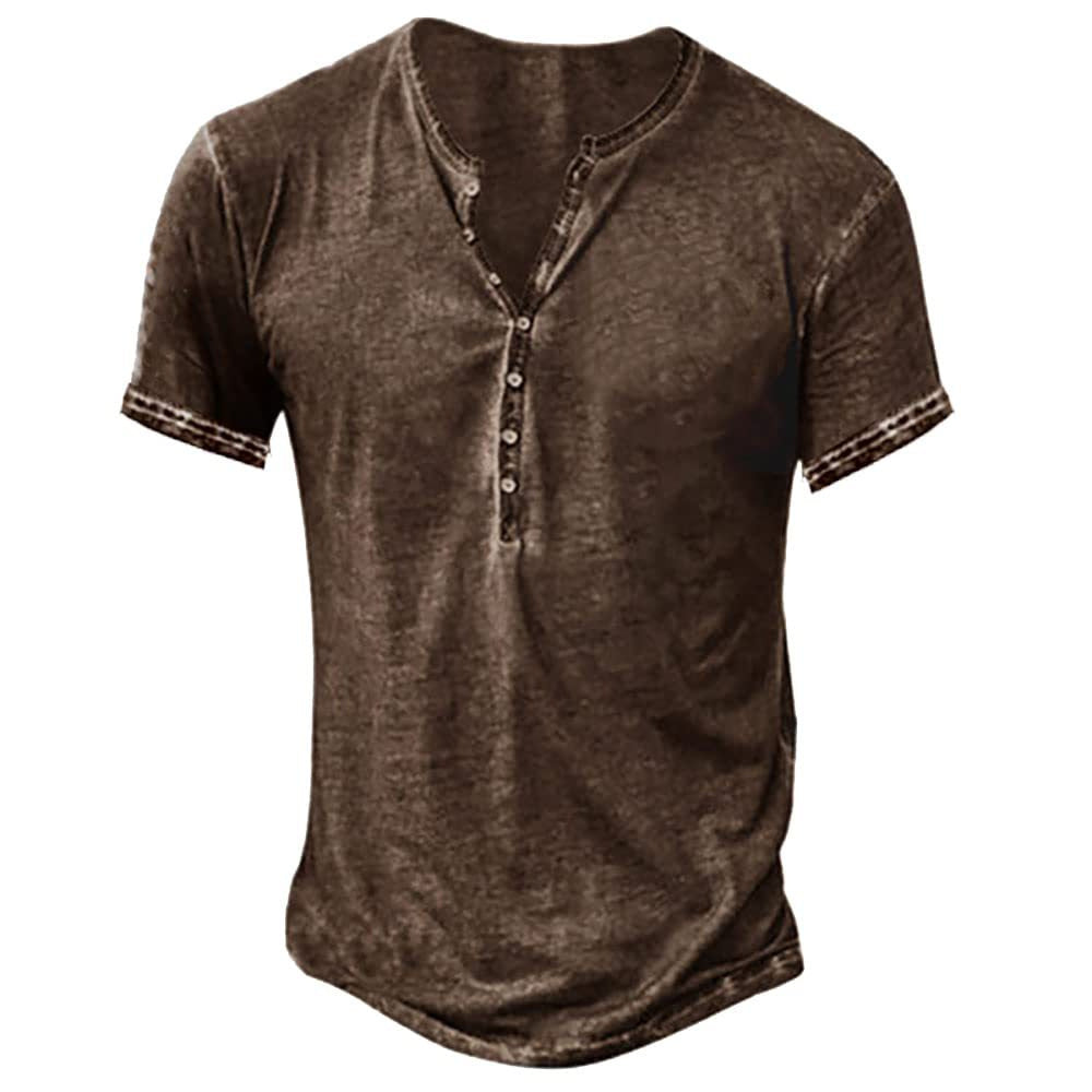 Wish Vintage Style V-Neck Cardigan homme mode casual manches courtes chemise