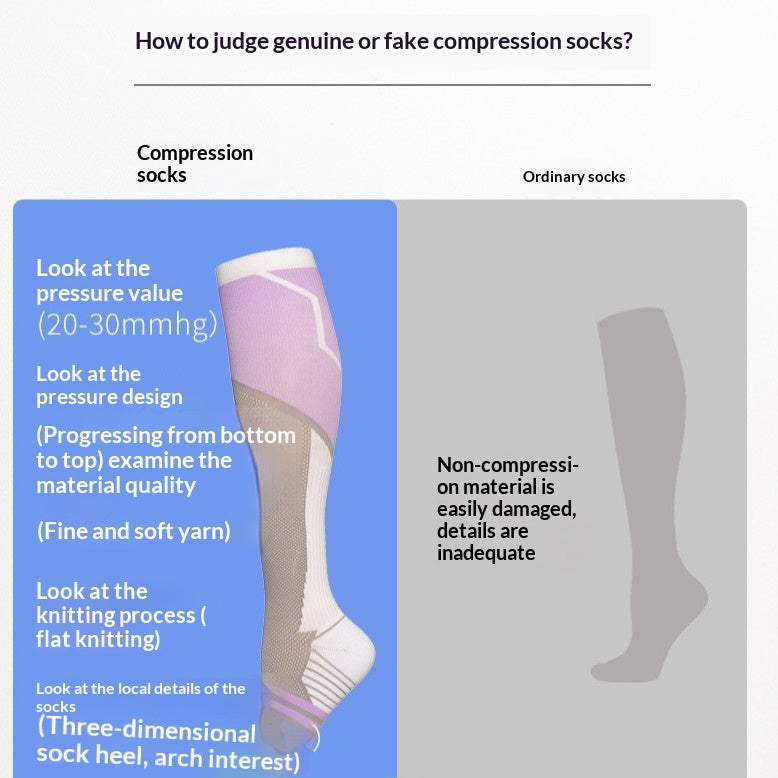 Chaussettes à compression longue pour le cyclisme et le fitness