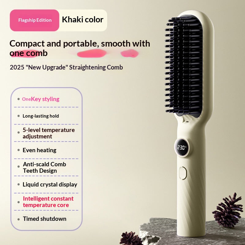 Peigne de redressage portable à affichage numérique qui endommage les cheveux