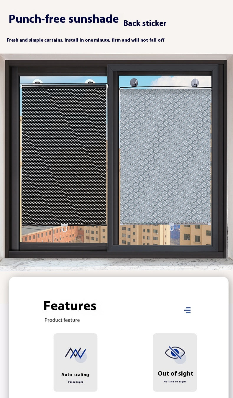 Maison Fenêtre Sun Protection Punch-free Shading Balcon Shutter