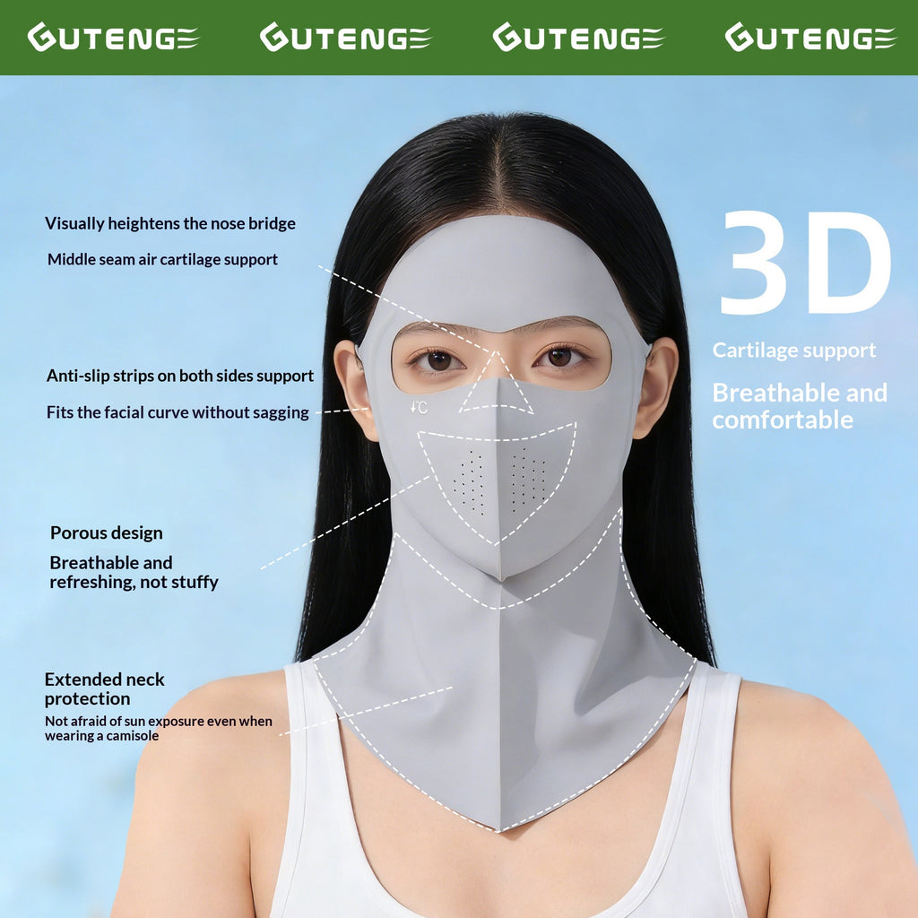 Masque du visage de la soie de glace d'été pour les femmes