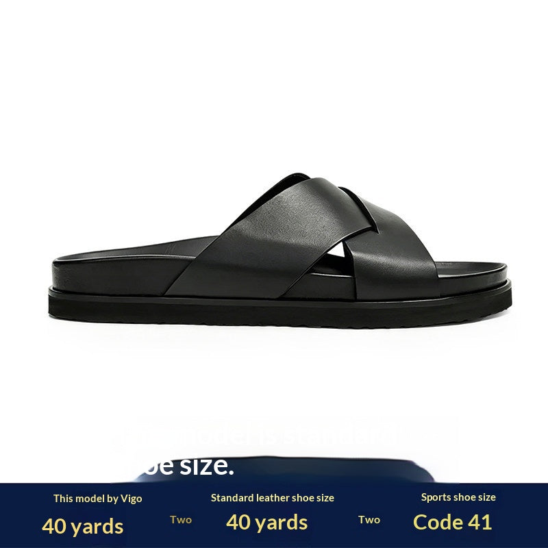 L'été des hommes Respirant Cross-style Casual Fashionable Slippers ouvert-orteil
