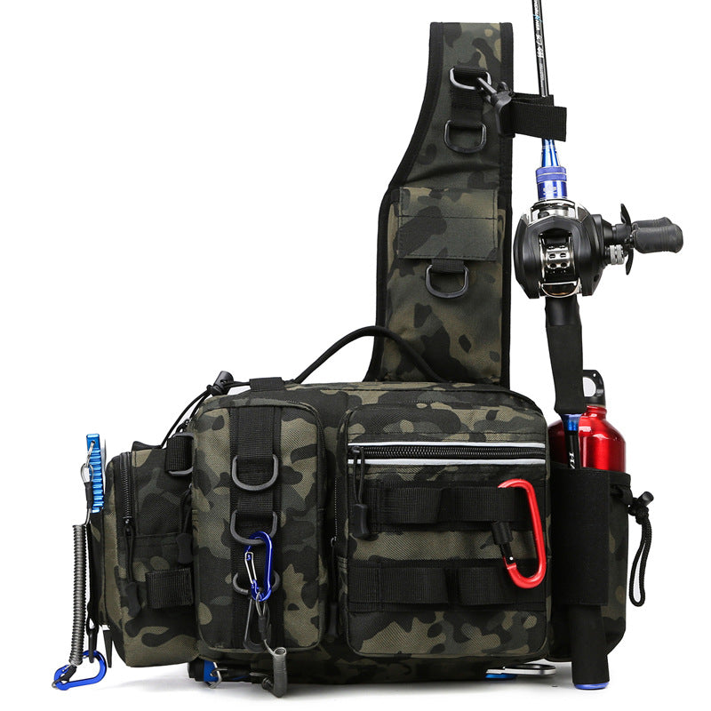 Sac à dos de pêche à la poitrine et à la tige de pêche
