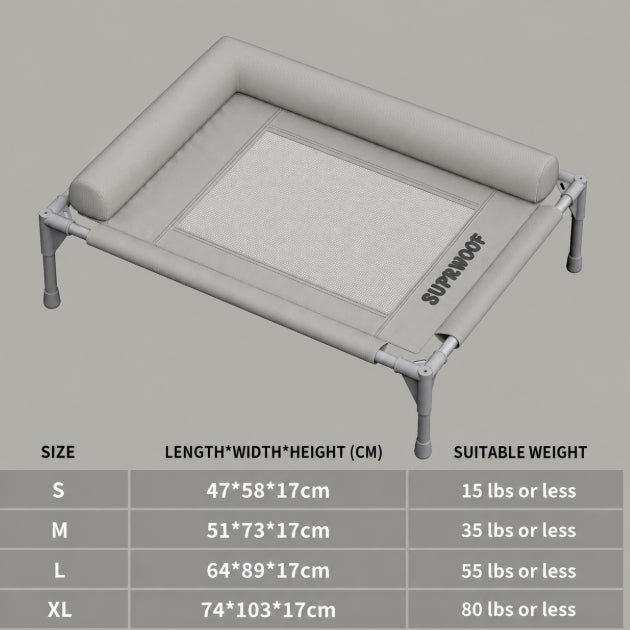 Raised Breathable Washable Pet Bed