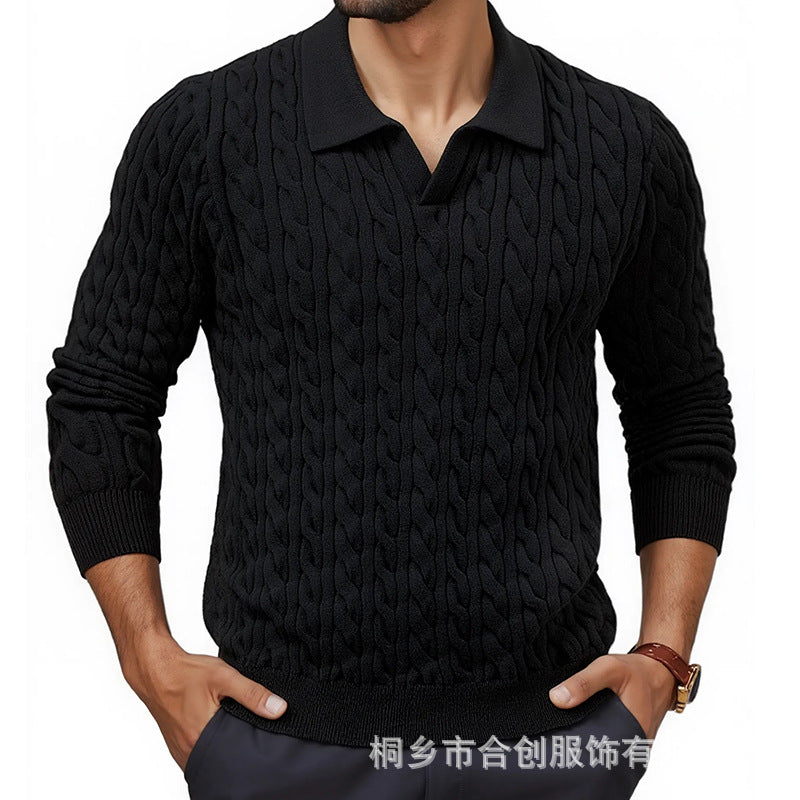 Men's long-sleeved knitted sweaters