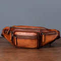 Cowhide Retro-style sac de poitrine casual