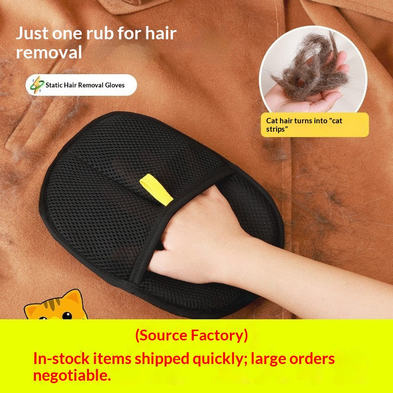 Five-Finger Pet Enlèvement statique des cheveux Gants Brosse à double action Enlever les cheveux Animaux nettoyants