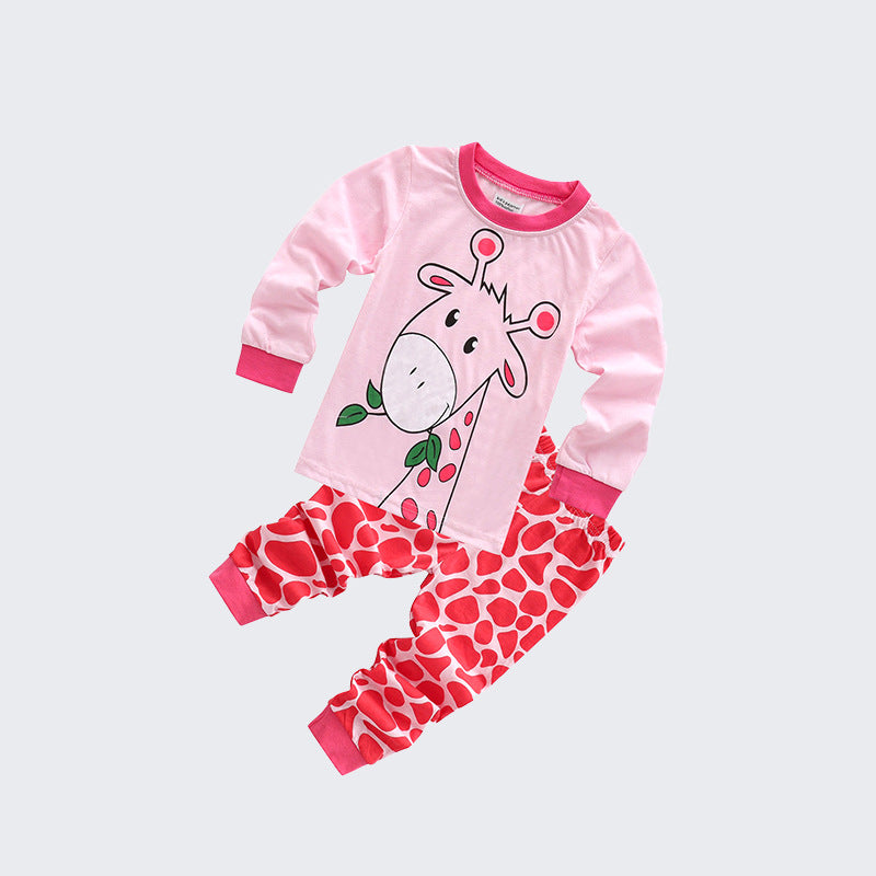 Ensemble de vêtements de salon pour enfants à manches longues en coton
