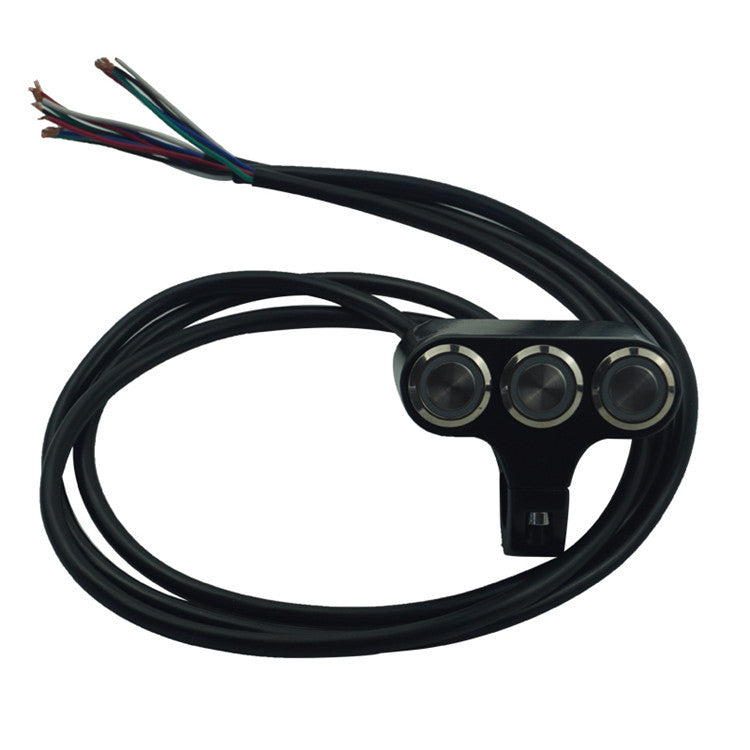 Motorcycle Leading Handlebar Spotlight LED alliage d'aluminium multi-auto-verrouillage auto-reset Bu