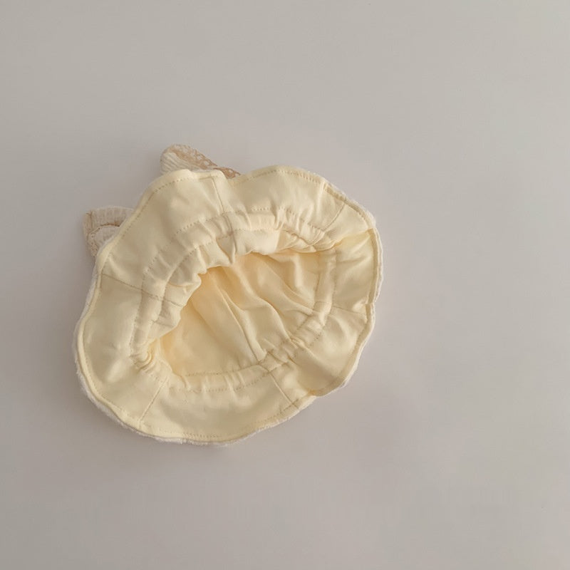 Chapeau Bow Fisherman à l'épreuve du vent Nouveau-né Petit mois Garder le chapeau de seau chaud bébé