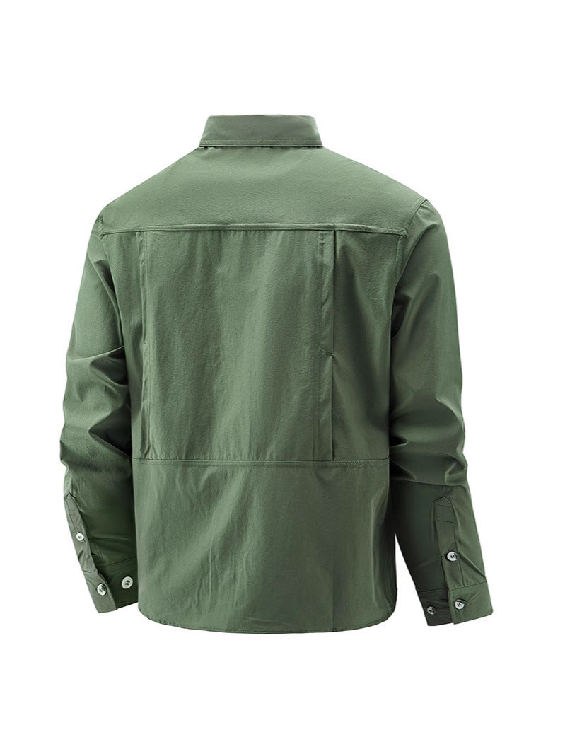 Chemise à manches longues stretch rapide pour hommes