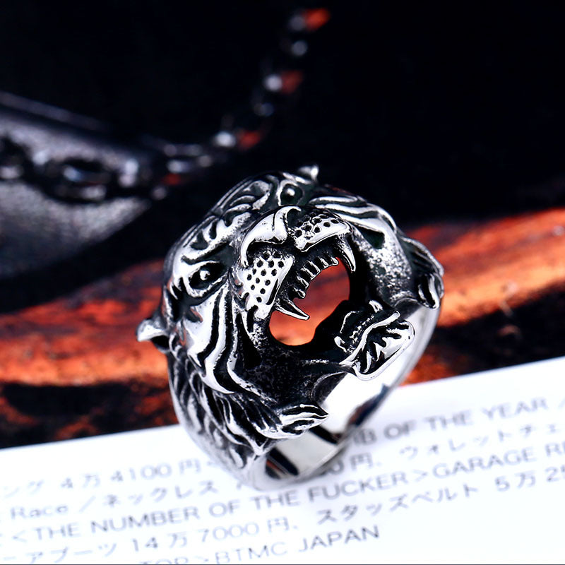 Rétro Mens Creative Titanium Steel Ring