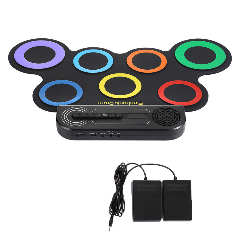 Table Portable Percussion Drum Set Hand Roll Bureau Débutant