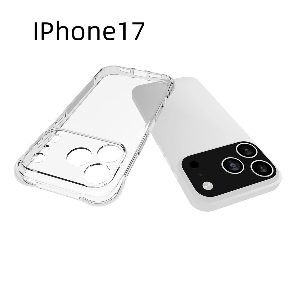 Boîtier de téléphone à quatre corners transparent TPU résistant à la chute