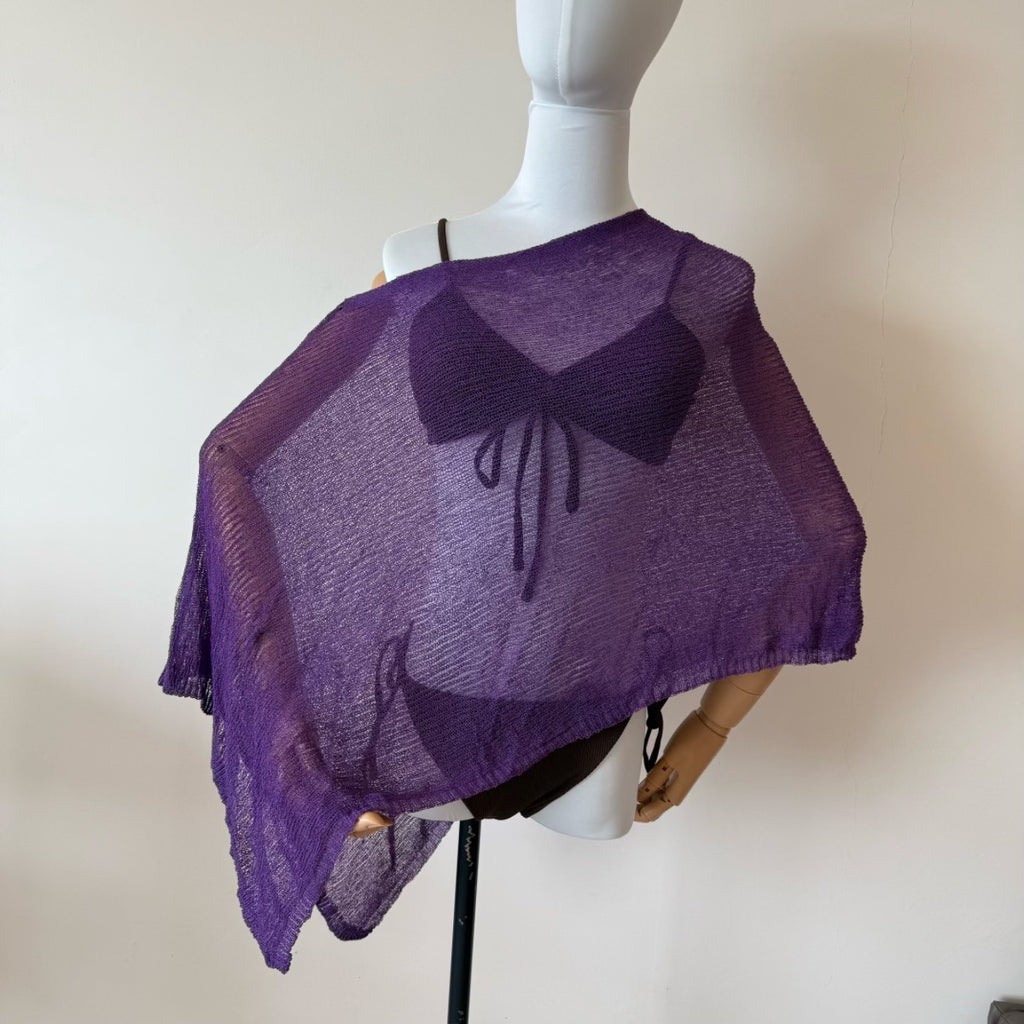Châle de cloque irrégulier Protection solaire Top Tunique de style lâche