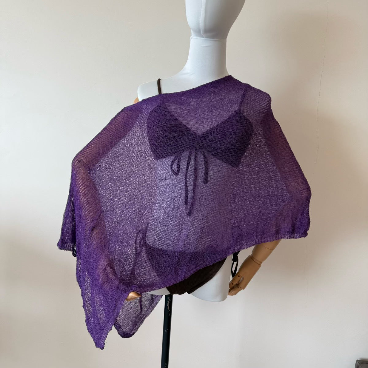 Châle de cloque irrégulier Protection solaire Top Tunique de style lâche