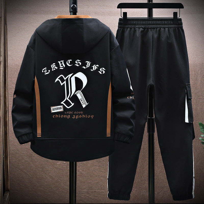Veste d'automne Pantalons Hommes Ensemble de loisirs