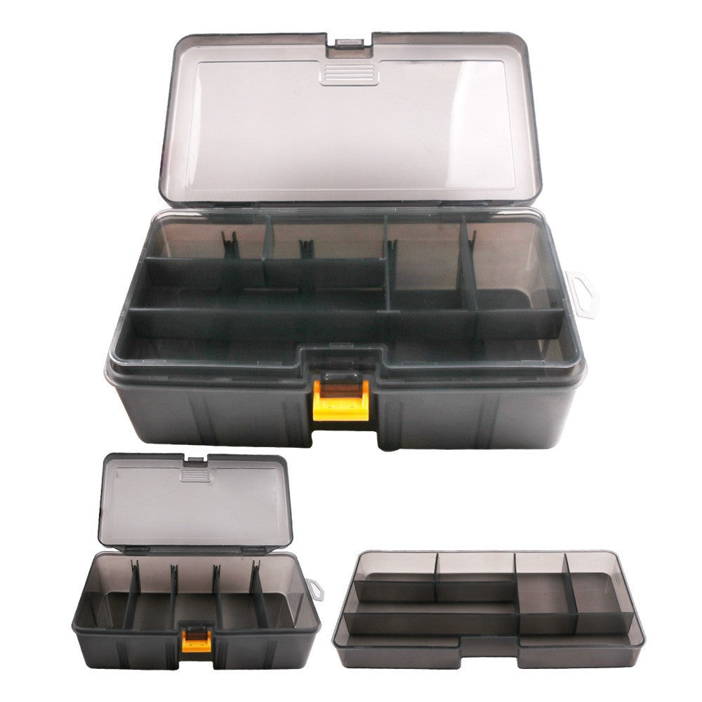Luya Cinq Grid Transparent PP boîte de matériel de pêche en plastique