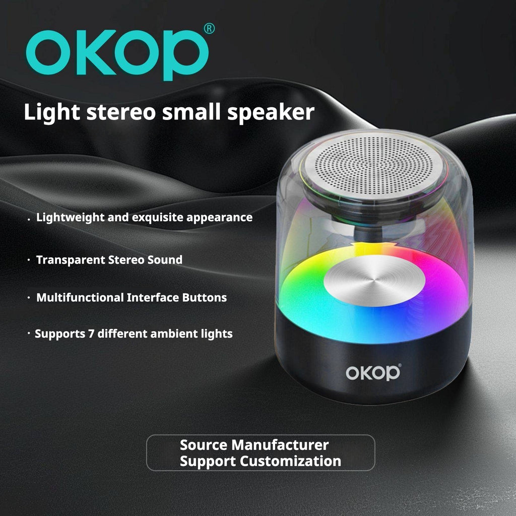 KP-572 Wireless Mini Bluetooth Speaker Compact Home Subwoofer with Ambient Lighting