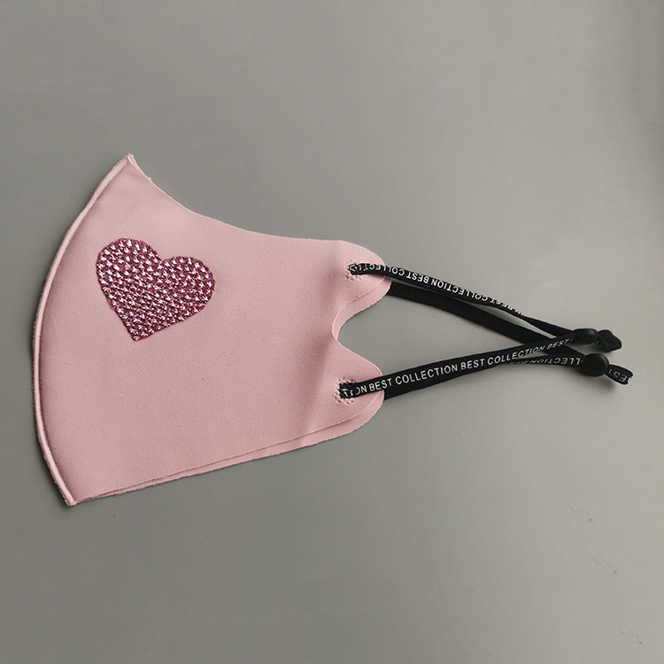 Strass Smiley Butterfly Pattern Bloc solaire et masque anti-poussière