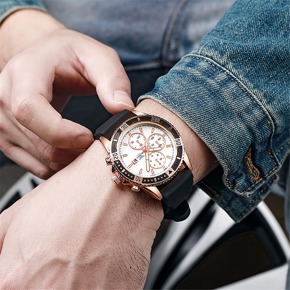 Hommes Calendrier lumineux Montre Quartz