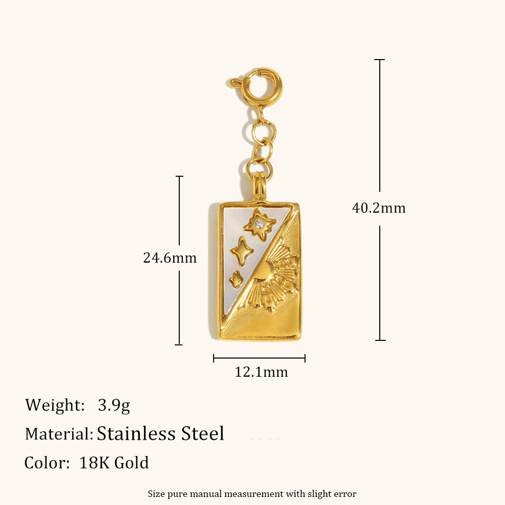 Pendentif européen et américain pendentif acier inoxydable plaqué