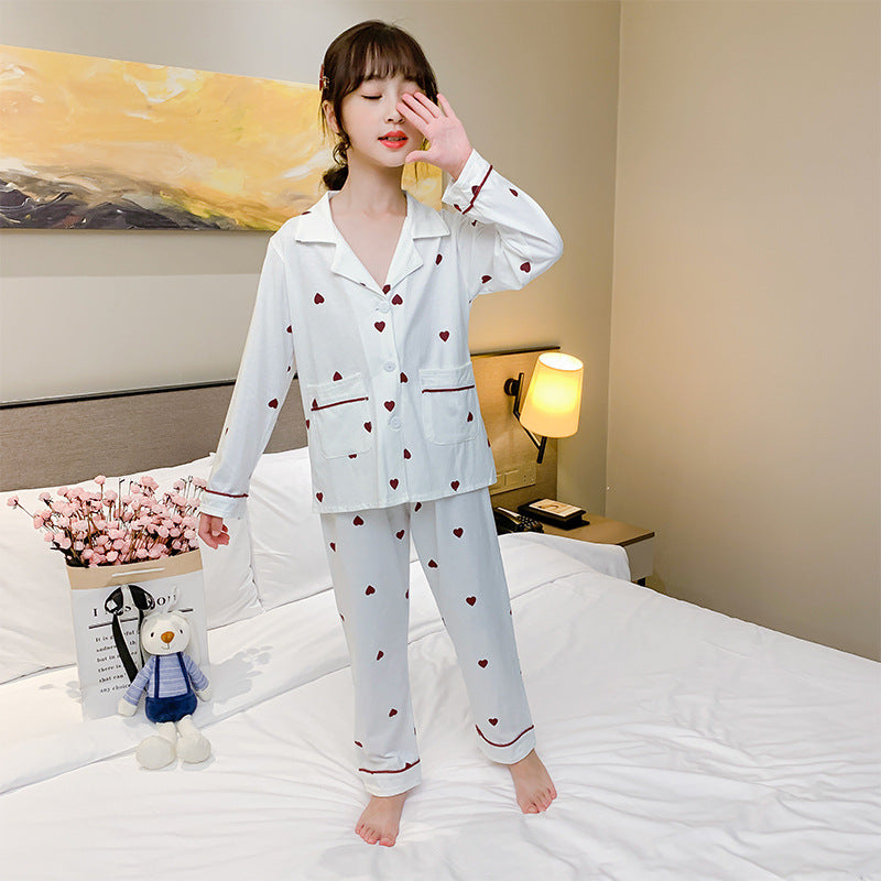 Vêtements pour enfants Filles Ensemble pyjama Accueil Vêtements Mignon Imprimé Costume deux pièces