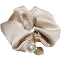 Simple Solid Color High Quality Texture Elegant Low Bun Hairstyle Flower Hair Ring