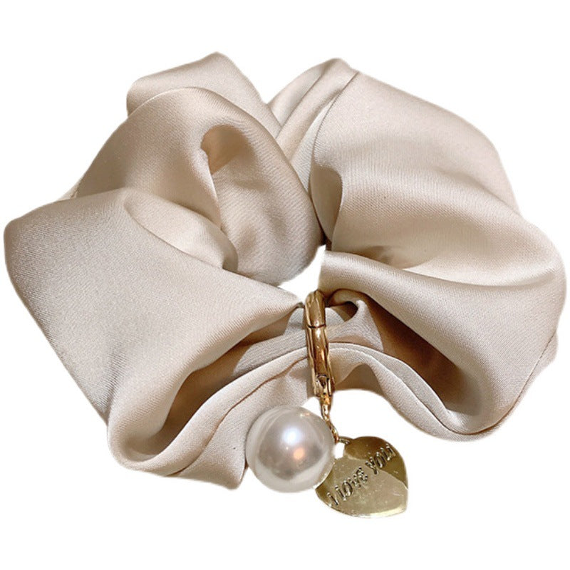 Simple Solid Color High Quality Texture Elegant Low Bun Hairstyle Flower Hair Ring