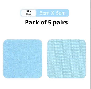 Canapé fixation sticker-bleu 5*5cm-round-5 paires
