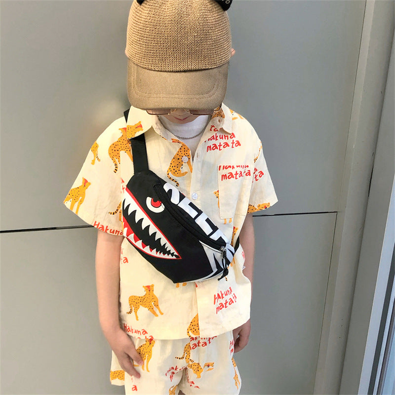 Little Shark Sac à poitrine tendance de mode pour enfants