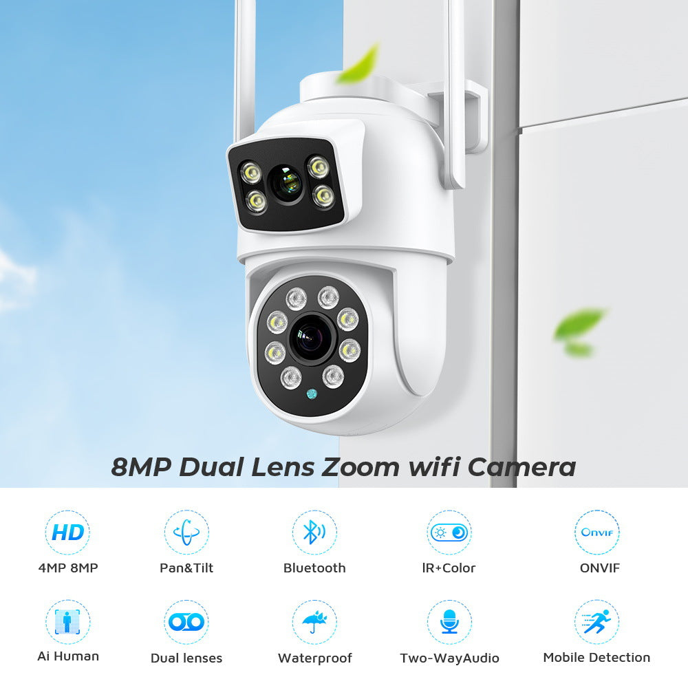 Caméra de surveillance sans fil de vision nocturne extérieure