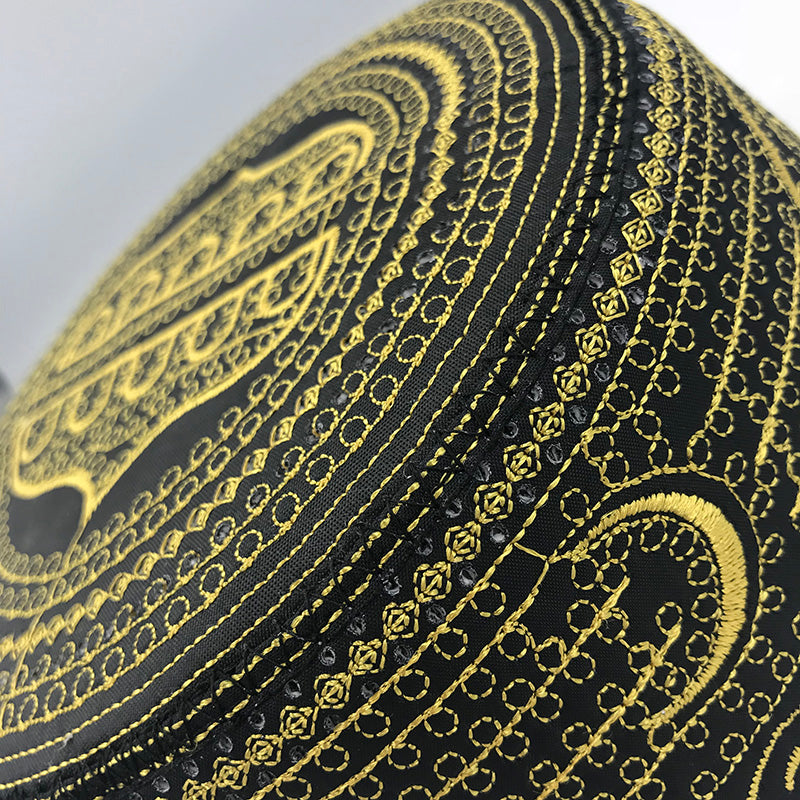 Chapeaux de broderie en coton Hommes musulmans Chapeaux de prière