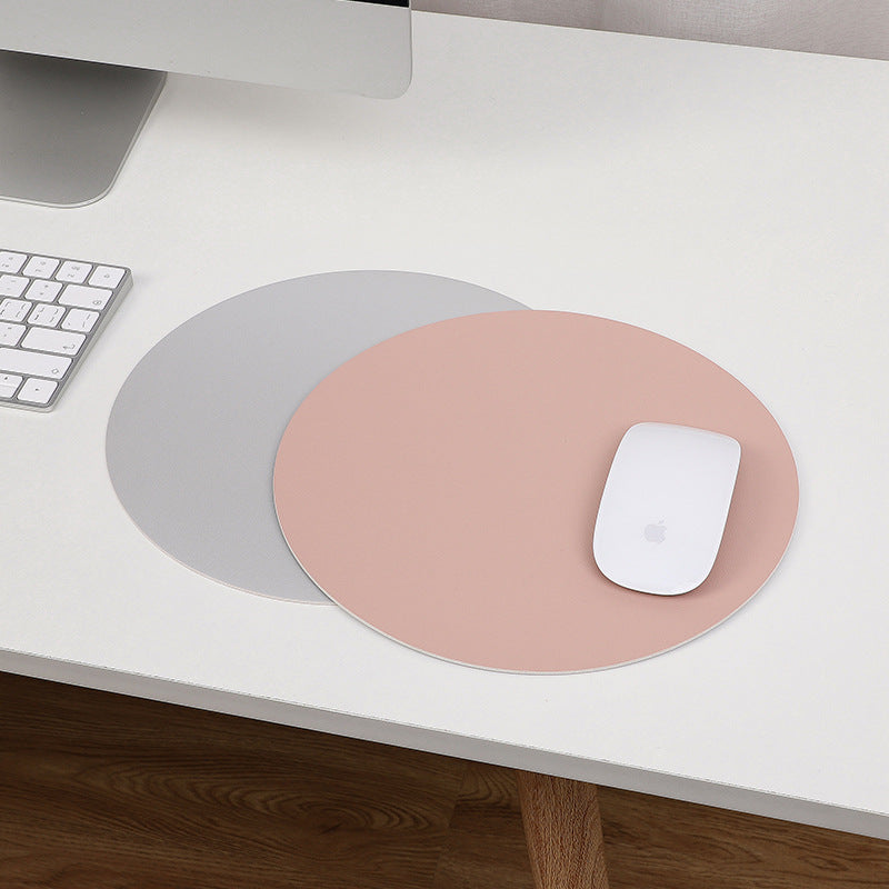 Solid Couleur Double face ronde Mouse Pad Bureau jeu anti-dérapant