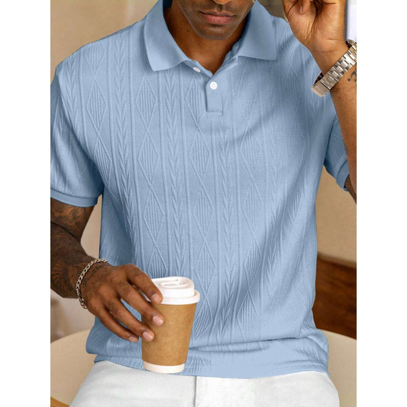 Chemise décontractée tendance Jacquard pour homme