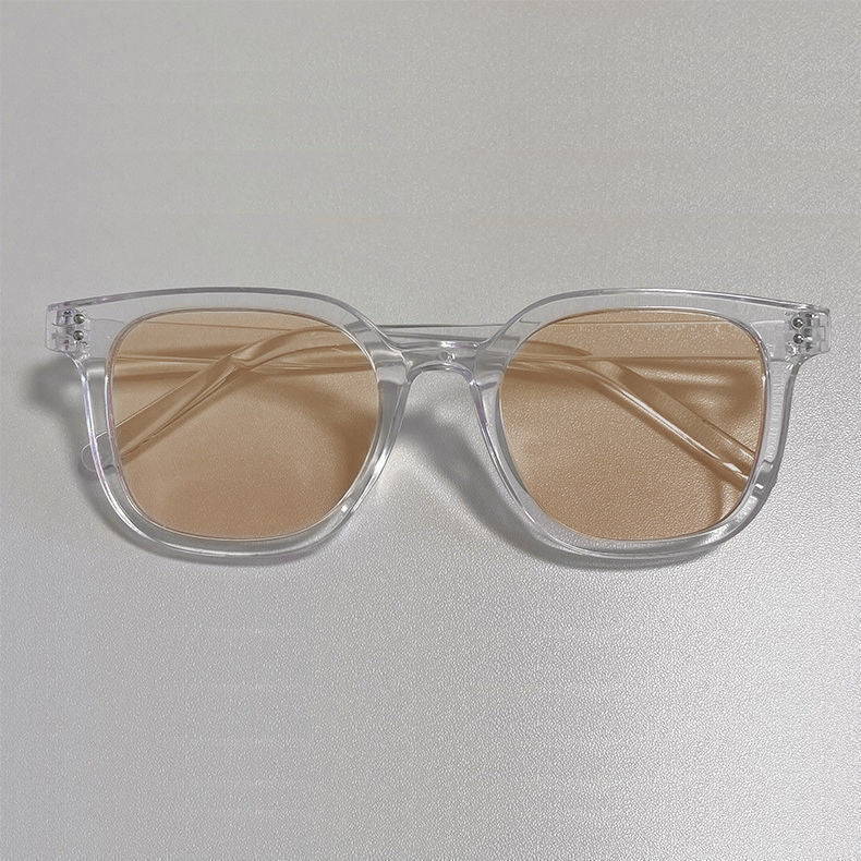 Lunettes de soleil carrées simples à cadre rigide