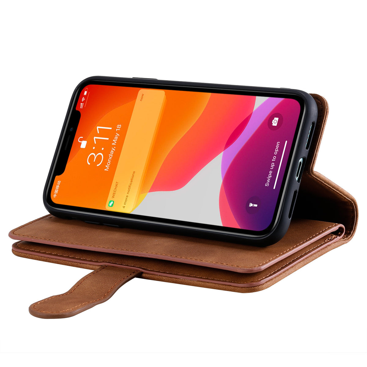 Téléphone portable Zipper Neuf carte en cuir Case