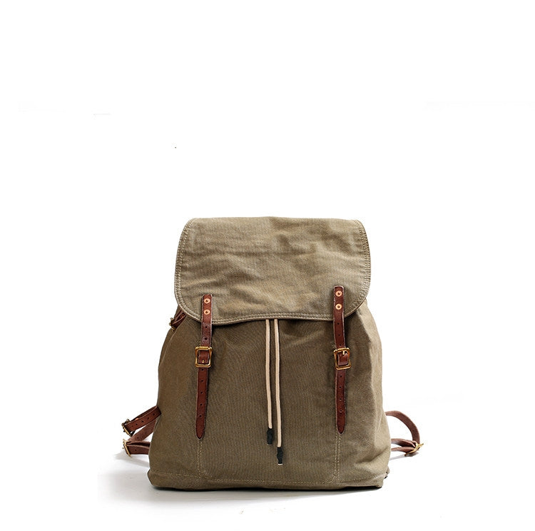 Sac à dos retro en toile de grande capacité