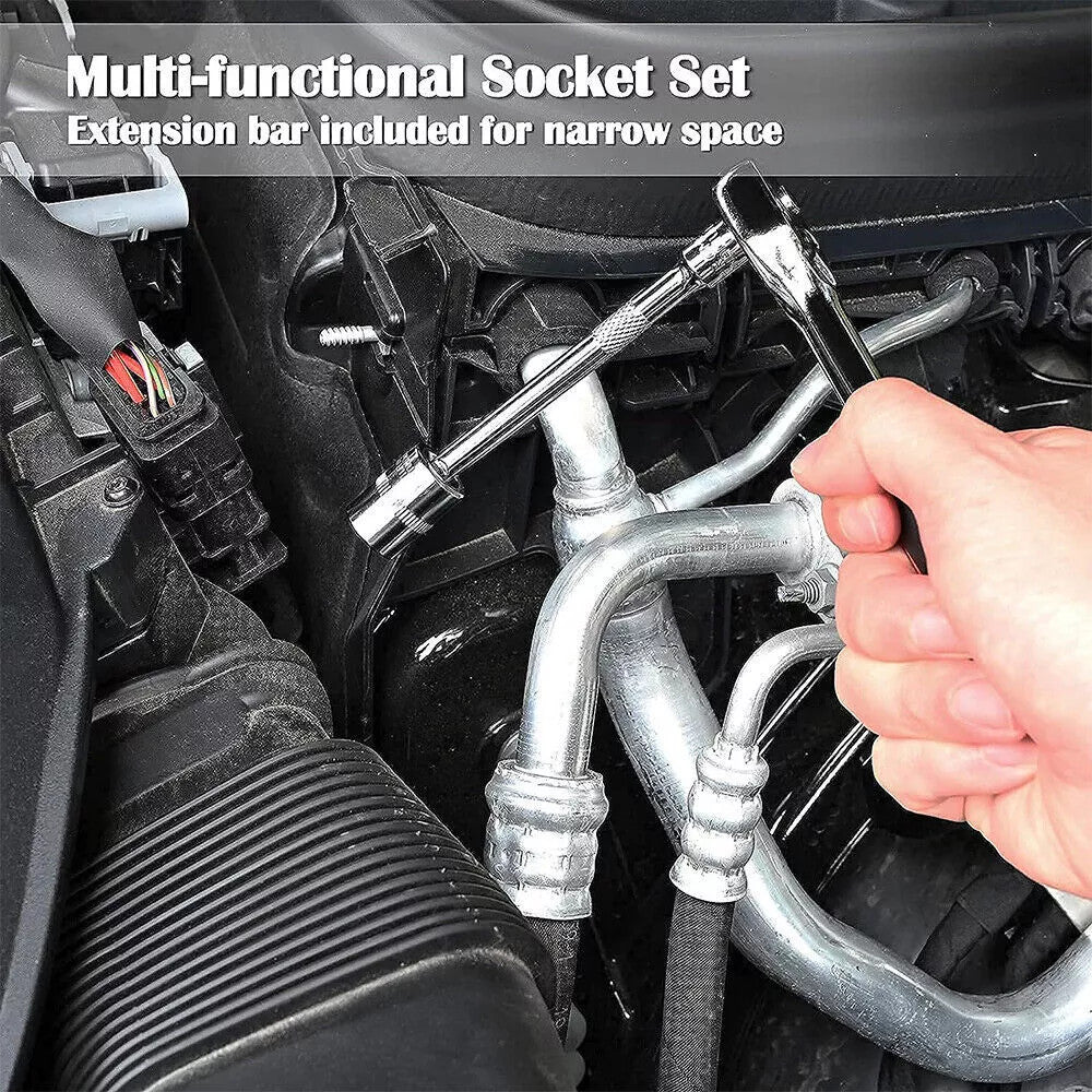 53 Pcs 1 4 Drive Socket Set & Tool Sets Cliquets ensemble avec Bit Socket Set UK