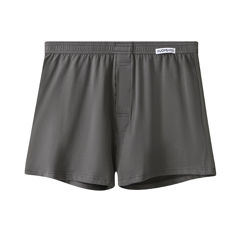 Loose Breathable Plus Size Sous-vêtements pour hommes Boxers en couleur solide