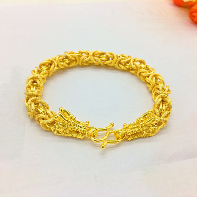 Bracelet en or pour hommes plaqué or bracelet de bijoux de simulation 24K