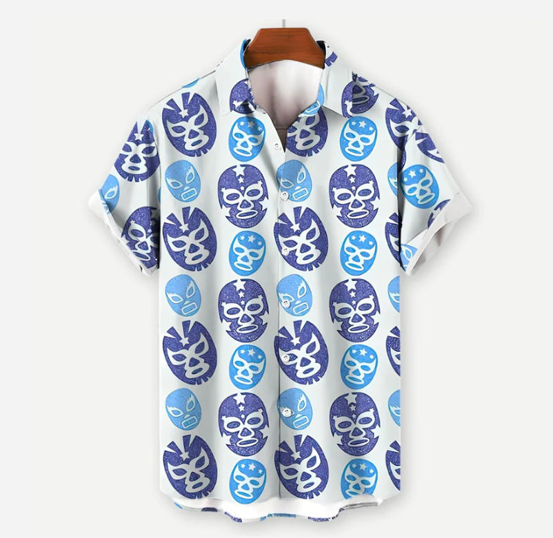 Été Loisirs Imprimé Hawaïen Chemise Hommes Vacances Bord de mer
